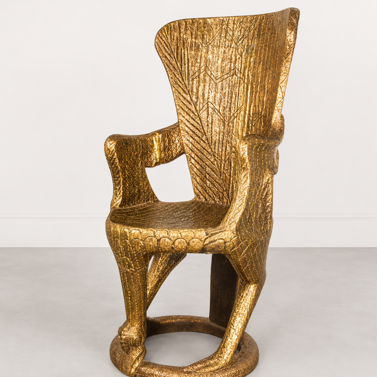 Gold African throne