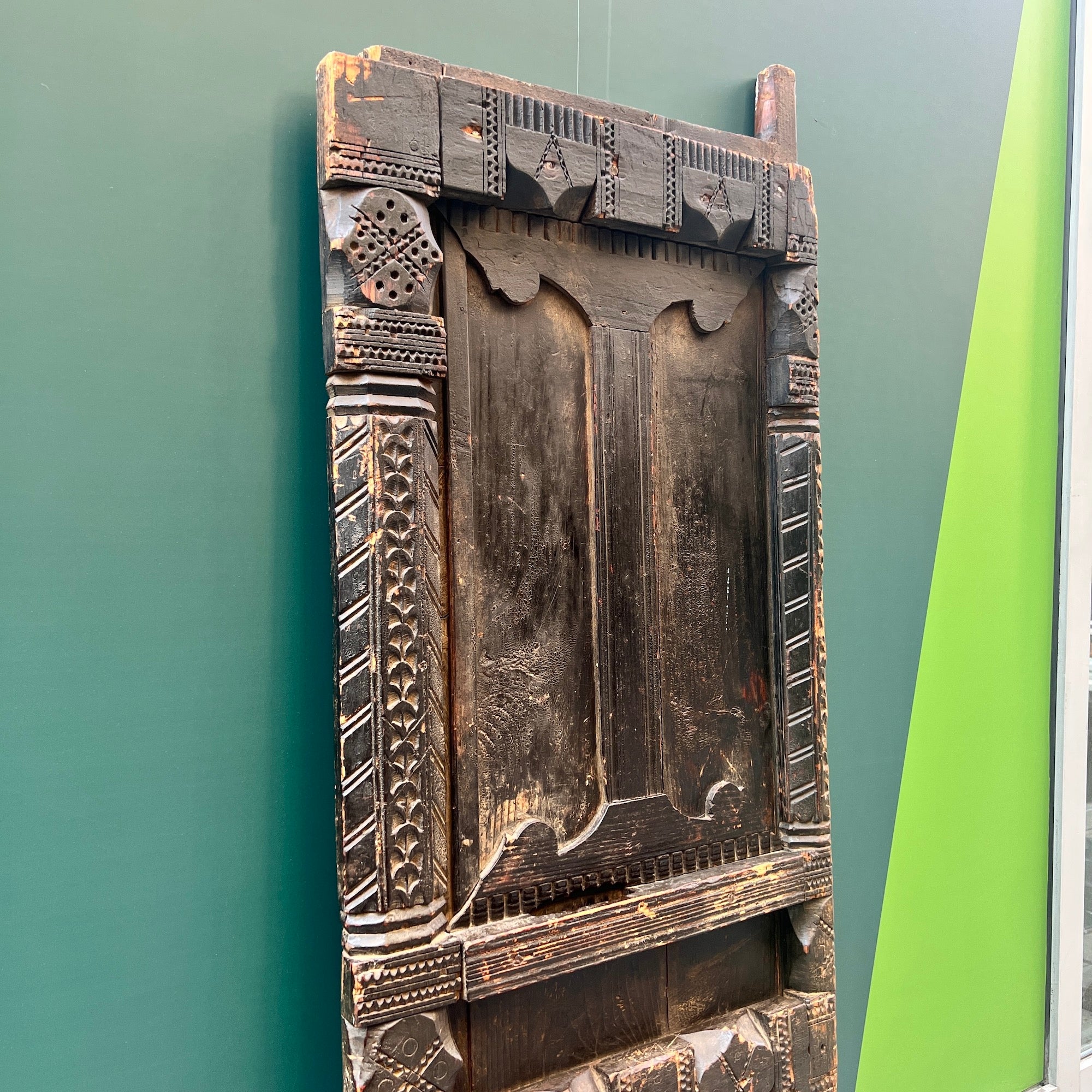 Authentic vintage Moroccan door. Berber Mountains Morocco. Traditional real  door used in Morocco. 