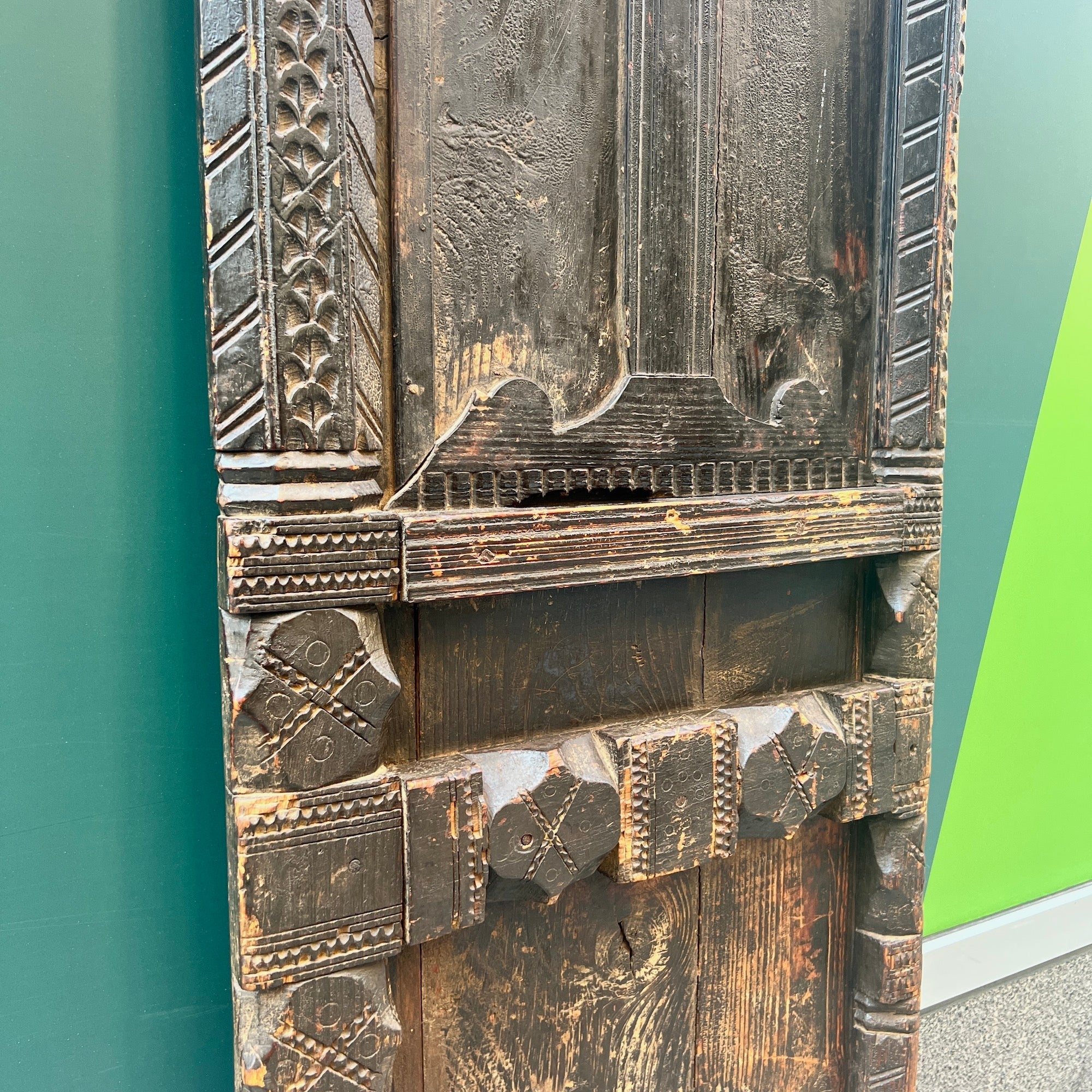 Authentic vintage Moroccan door. Berber Mountains Morocco. Traditional real  door used in Morocco. 