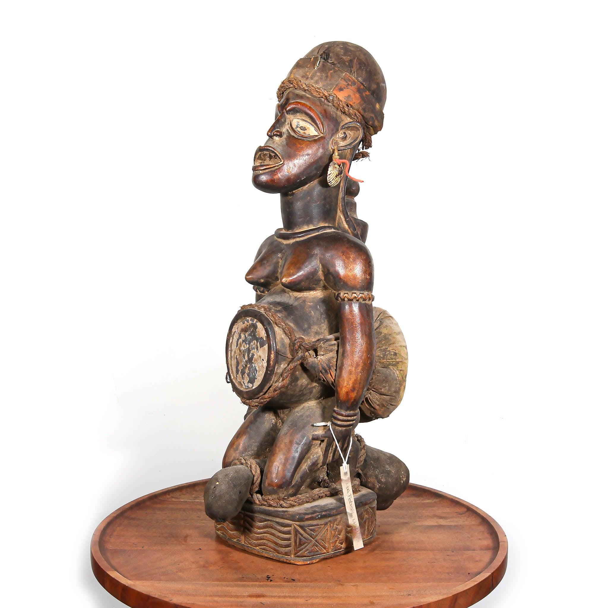 Handmade Kuba Power Figure from D.R. Congo African handcraft example 