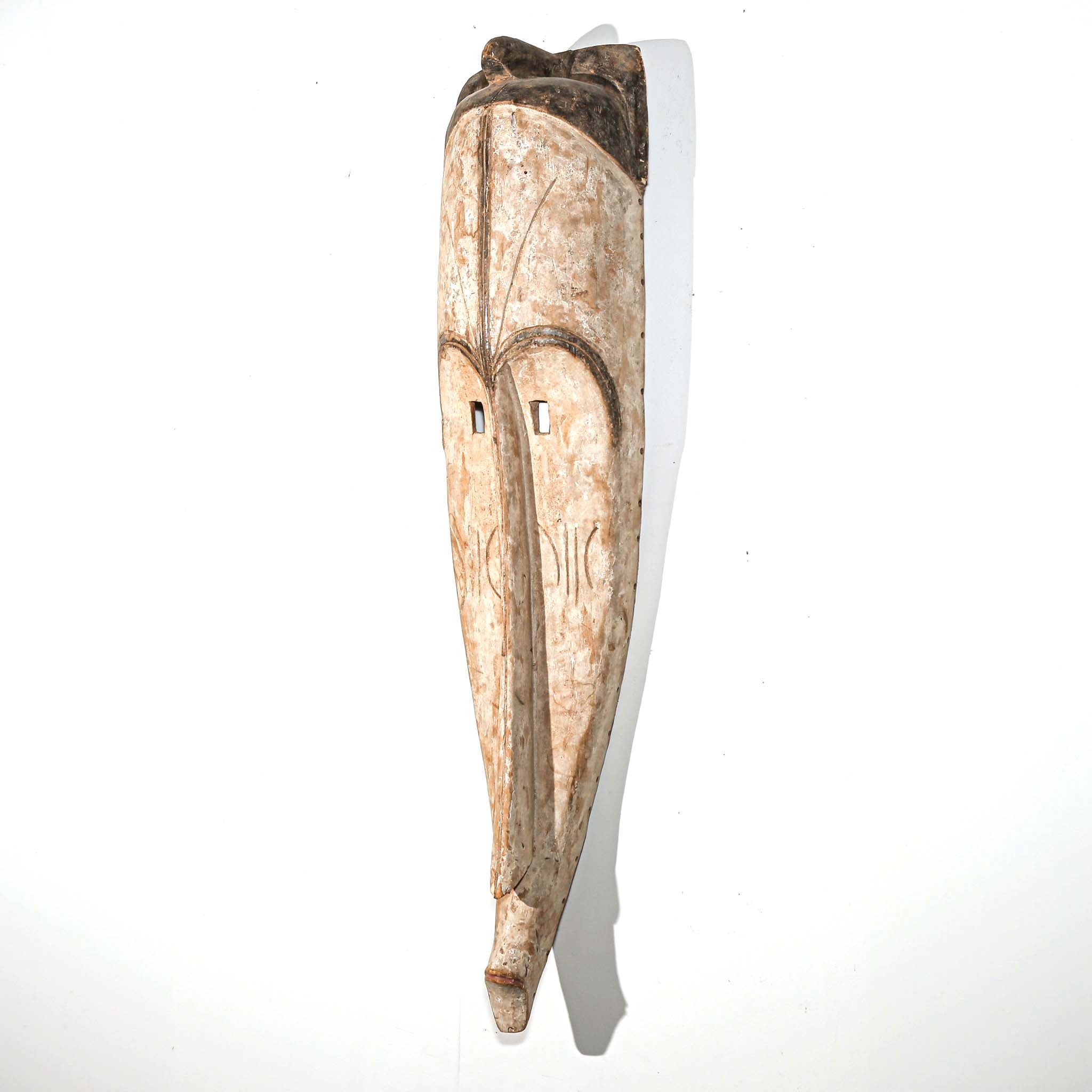 extra large narrow wall African wooden mask for home decor and interior design