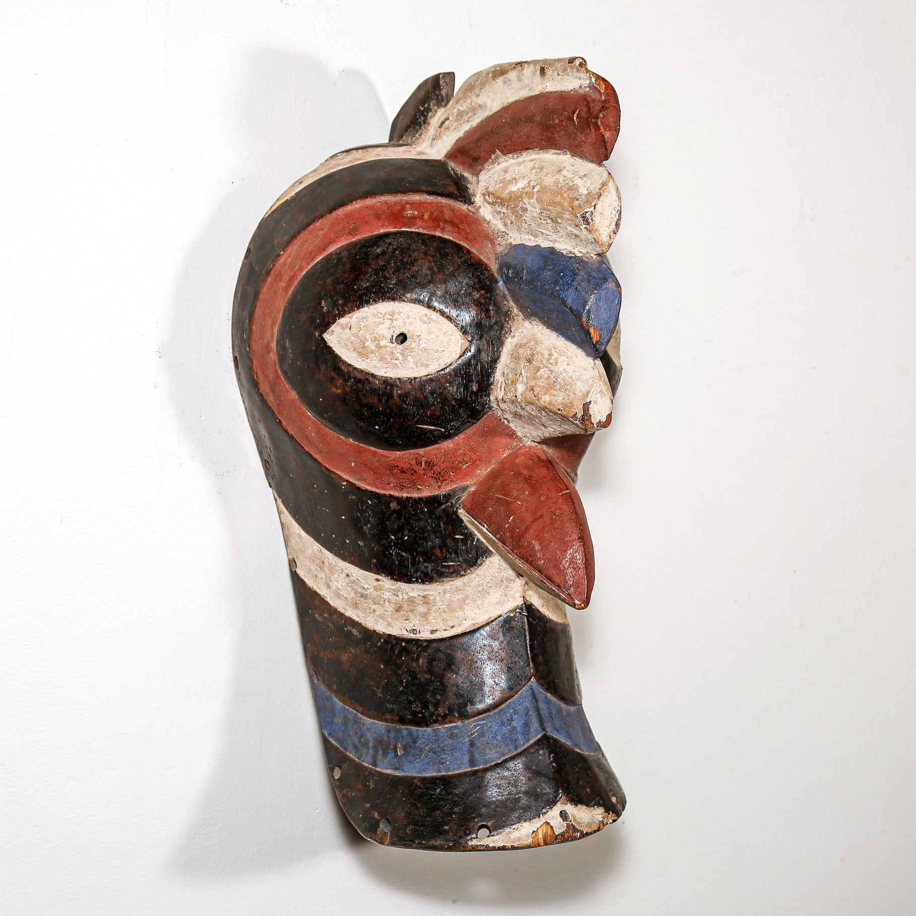 abstract bird wooden mask