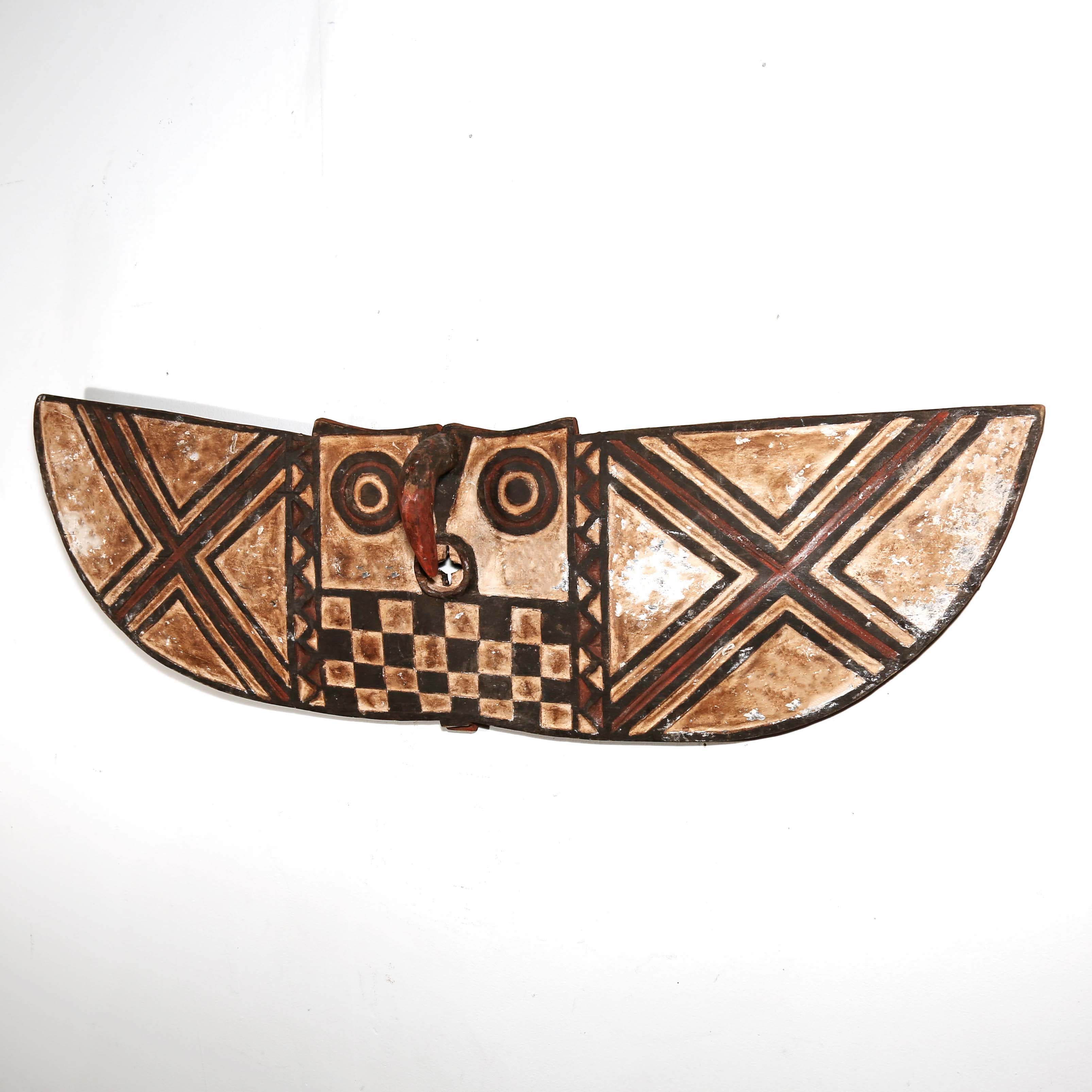 African masks with wings for the wall