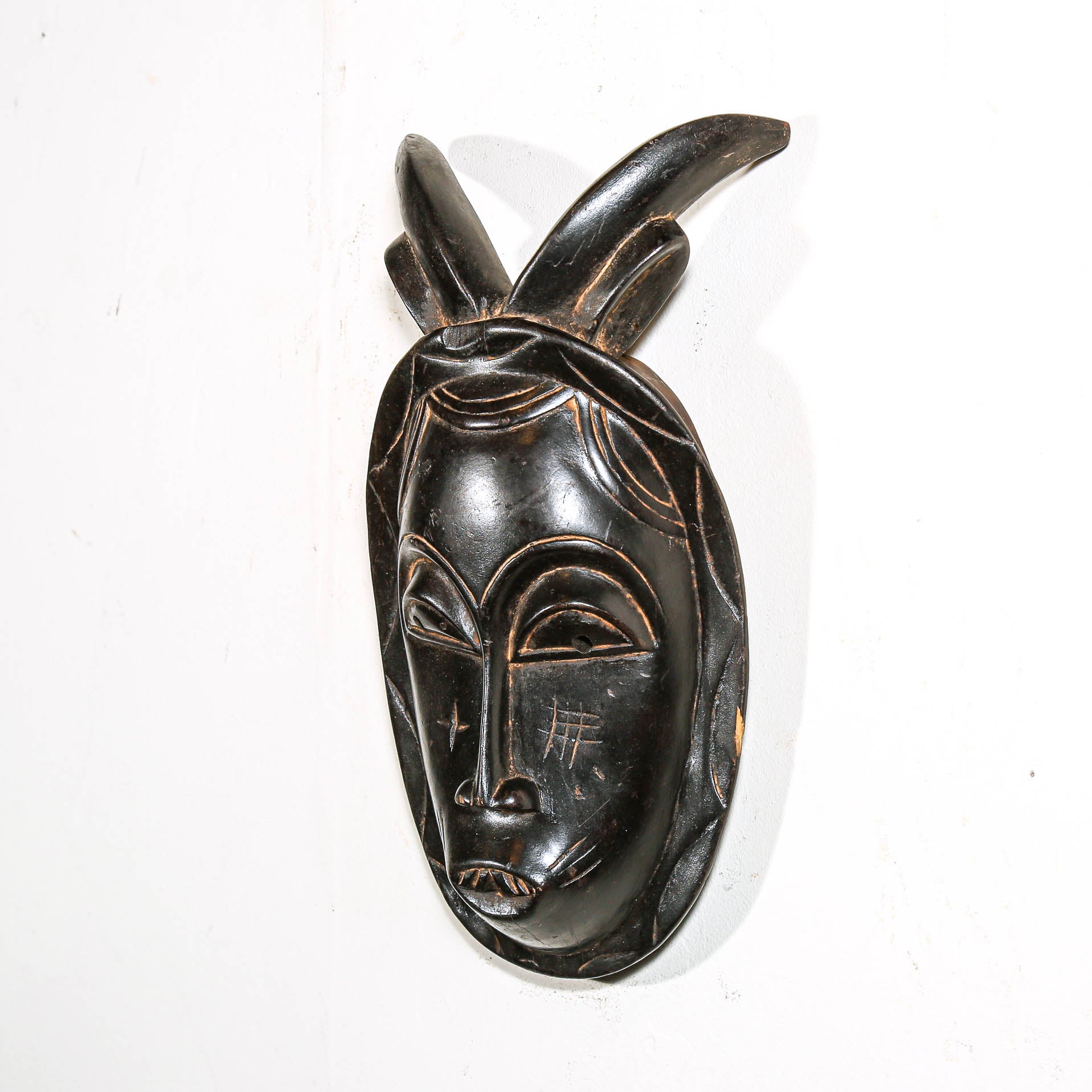 Black African Mask Art on a white background