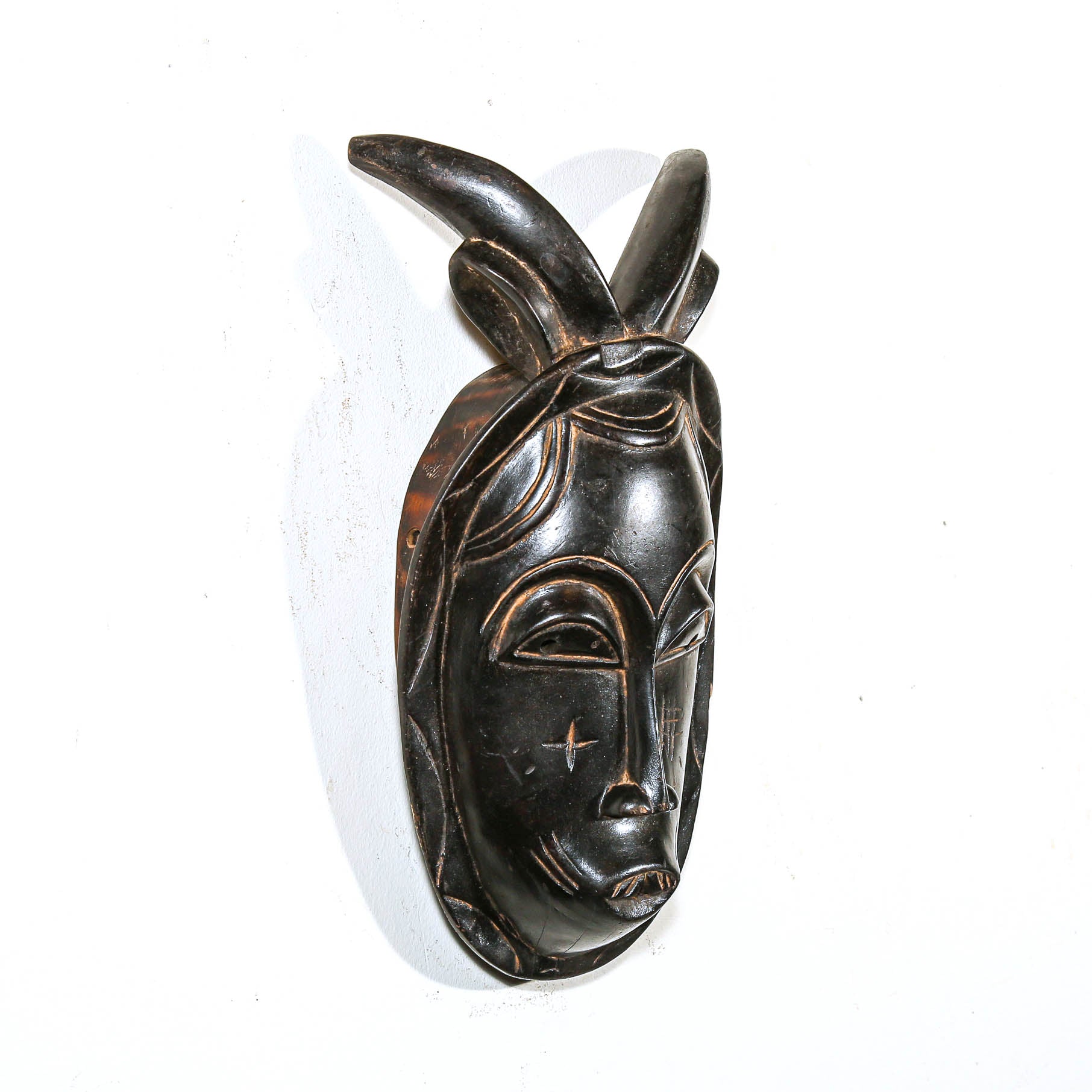 Black African Mask Art on a white background