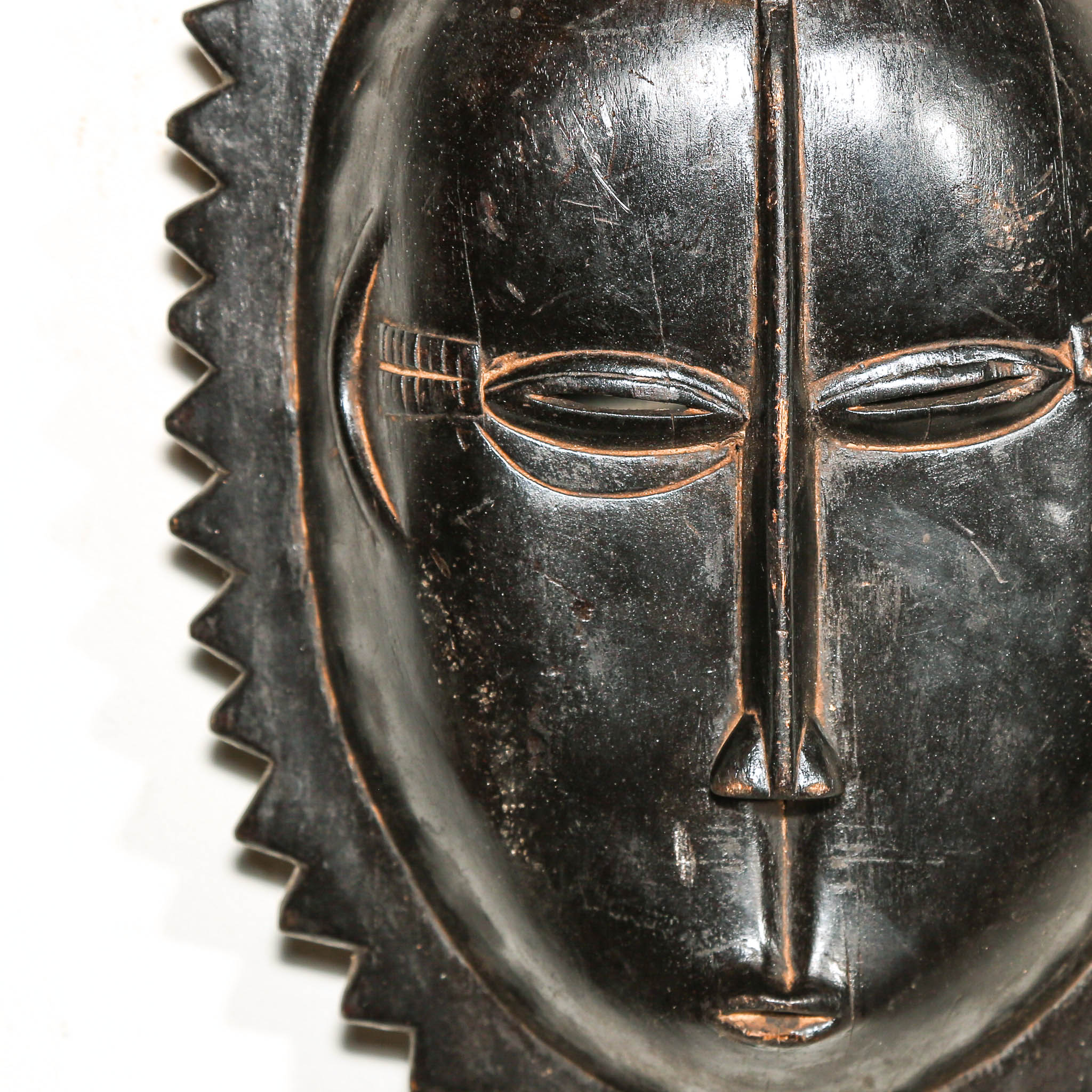 Black African art with a white background