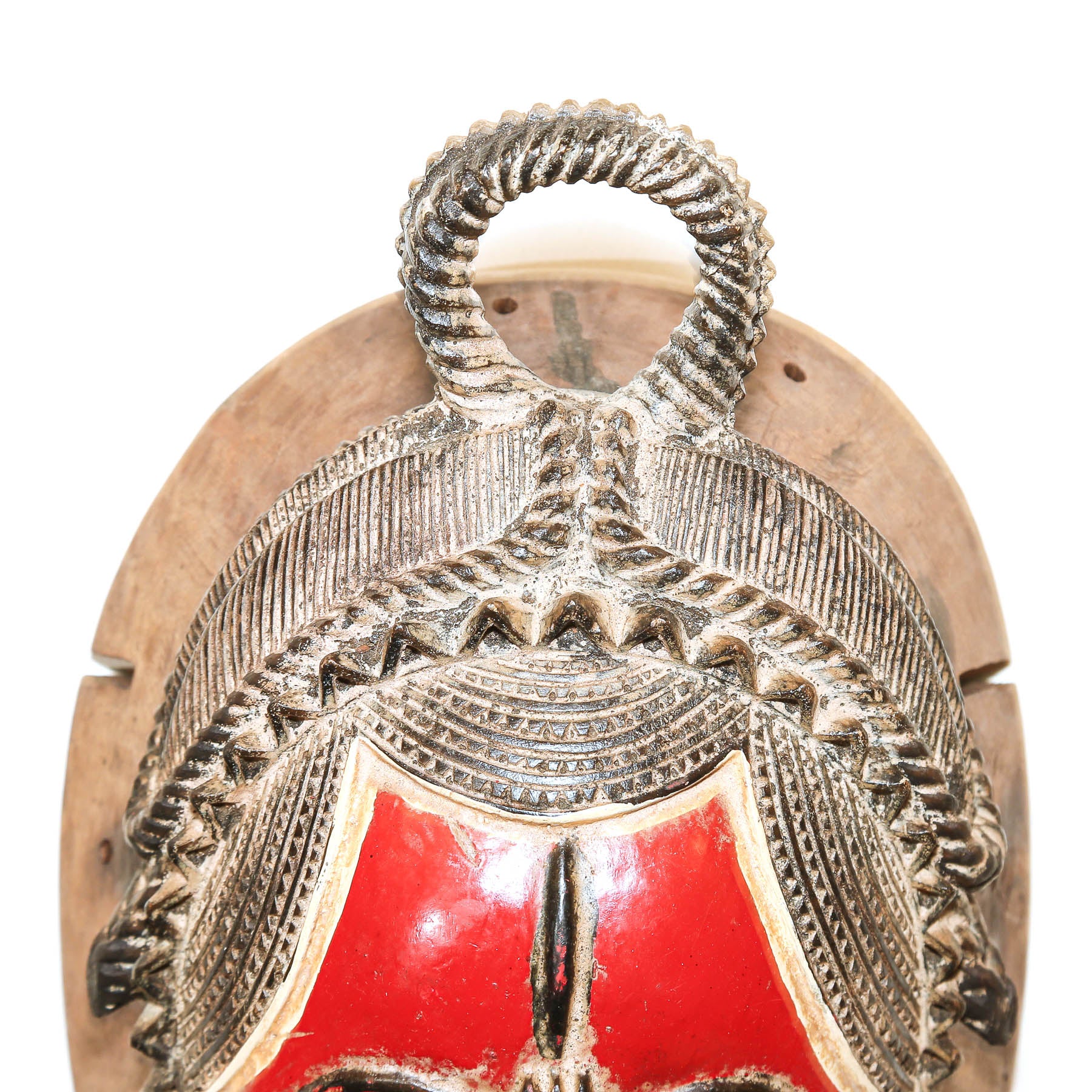 Small West African Baule mask with circular form