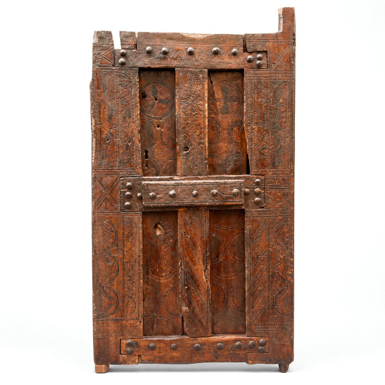 Authentic vintage Moroccan door. Berber Mountains Morocco. Traditional real  door used in Morocco. 