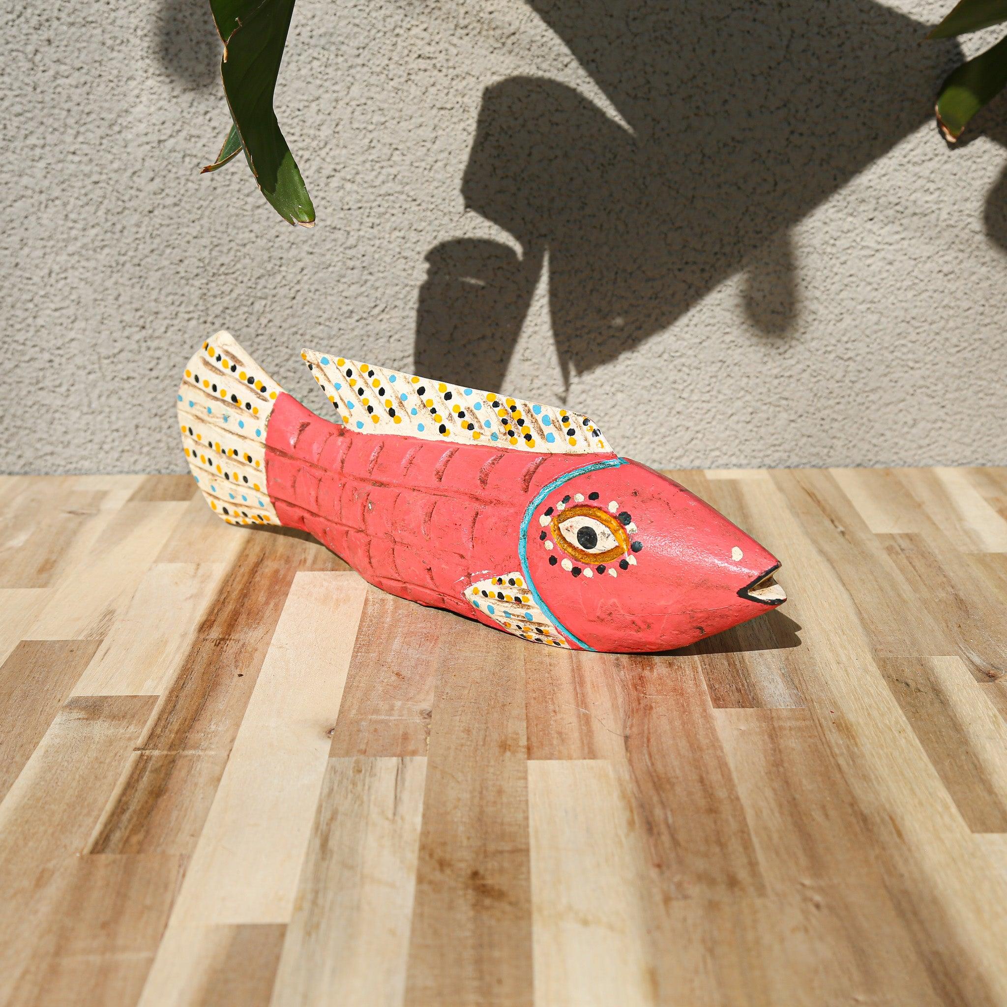 Pink Bozo Fish Sculpture a Cameroon Art