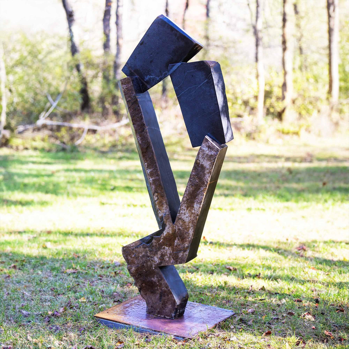 Abstract Monumental Sculpture | Hand Carved Stone | Hemingway Gallery