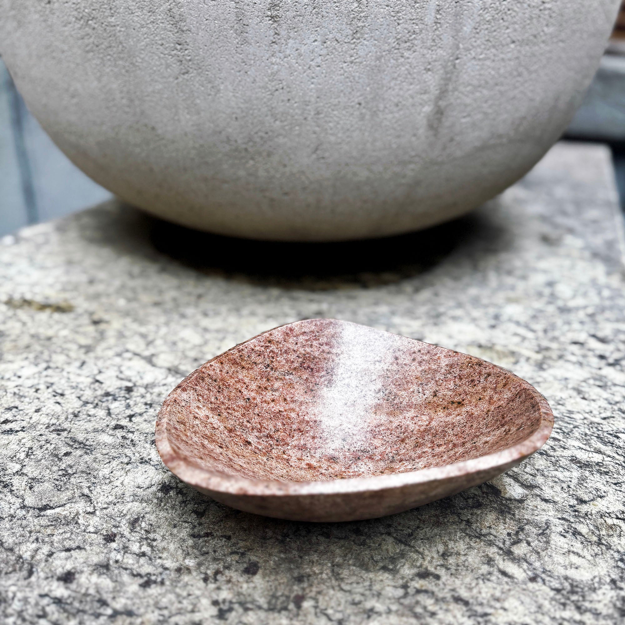 small red stone bowl or dish for sale