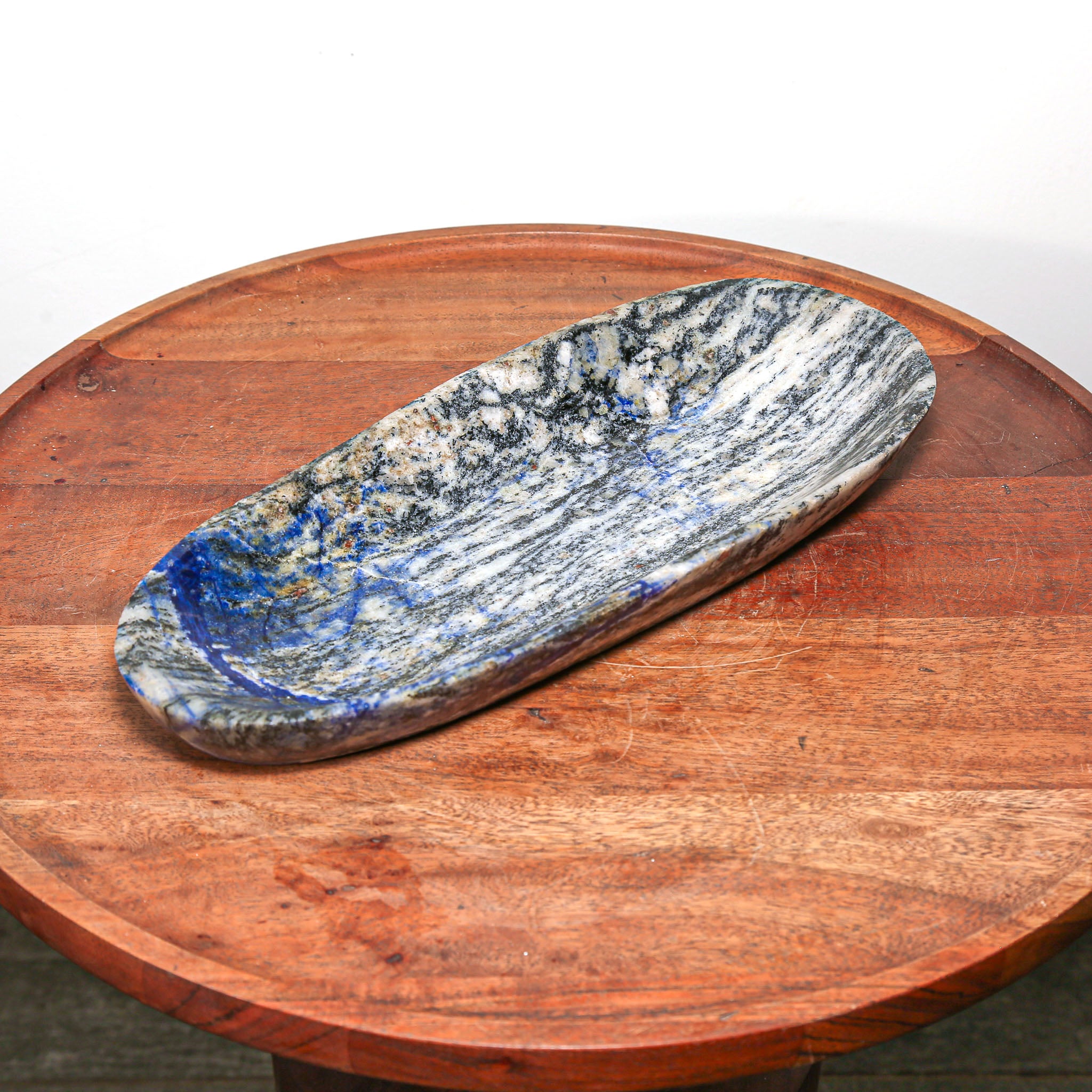 Small Grey and blue stone bowl hand carved from Africa