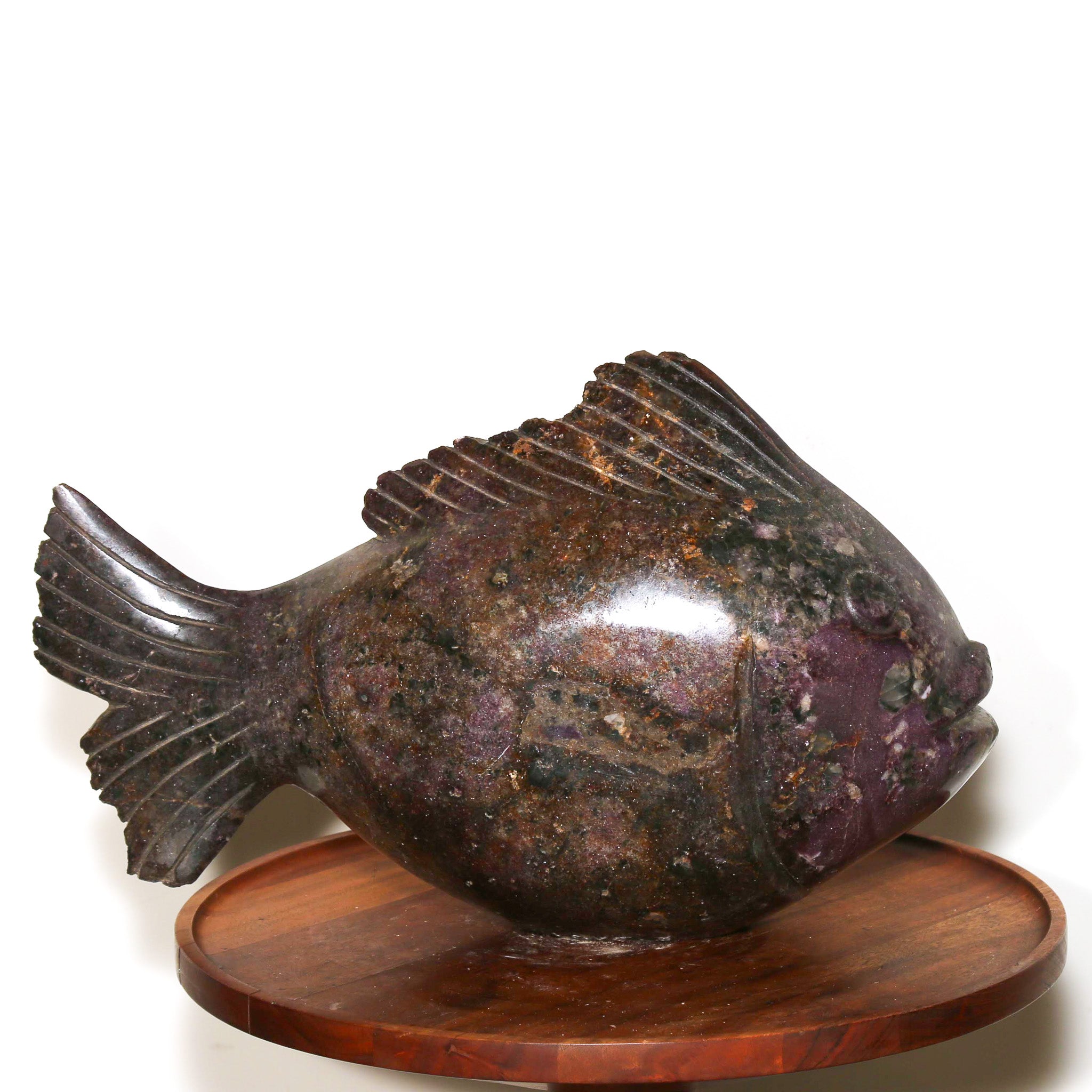 detailed for of a fish sculpture from Africa