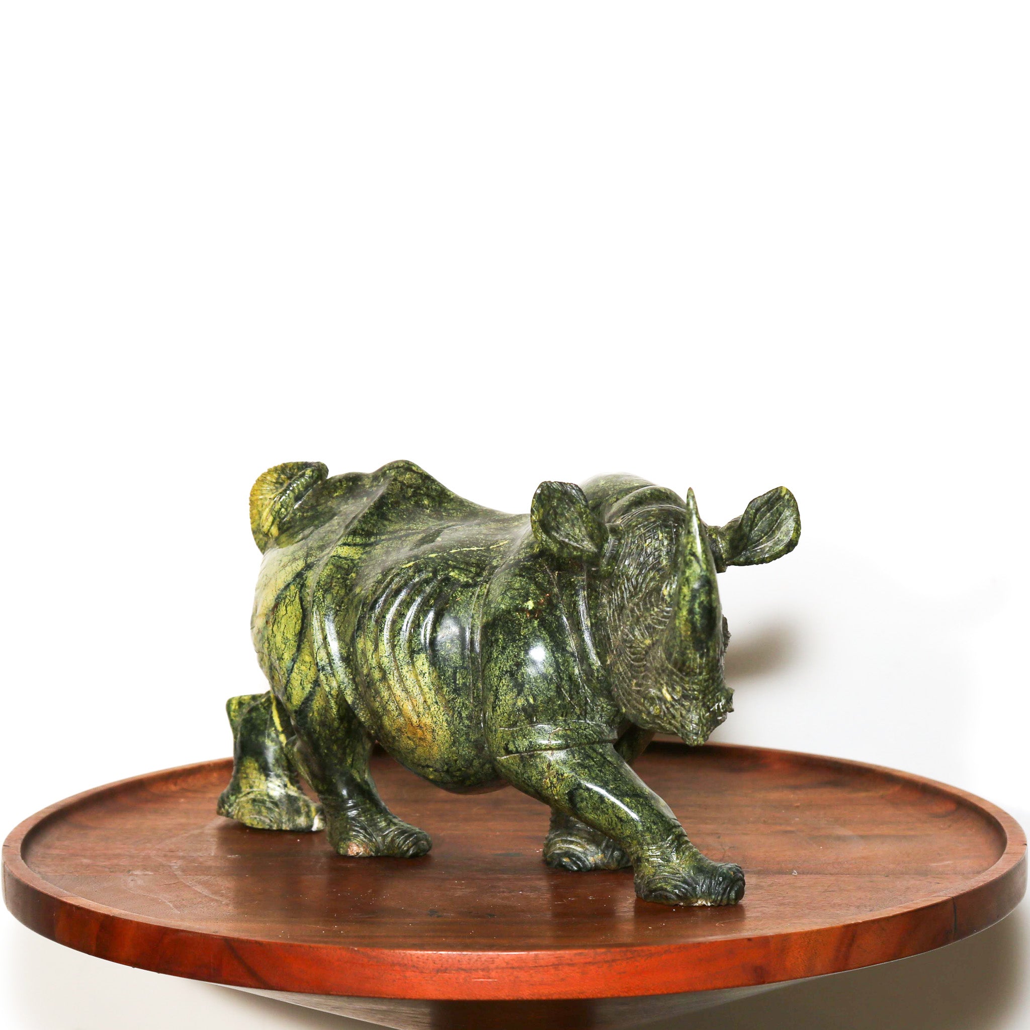 home decor sculpture of a rhino