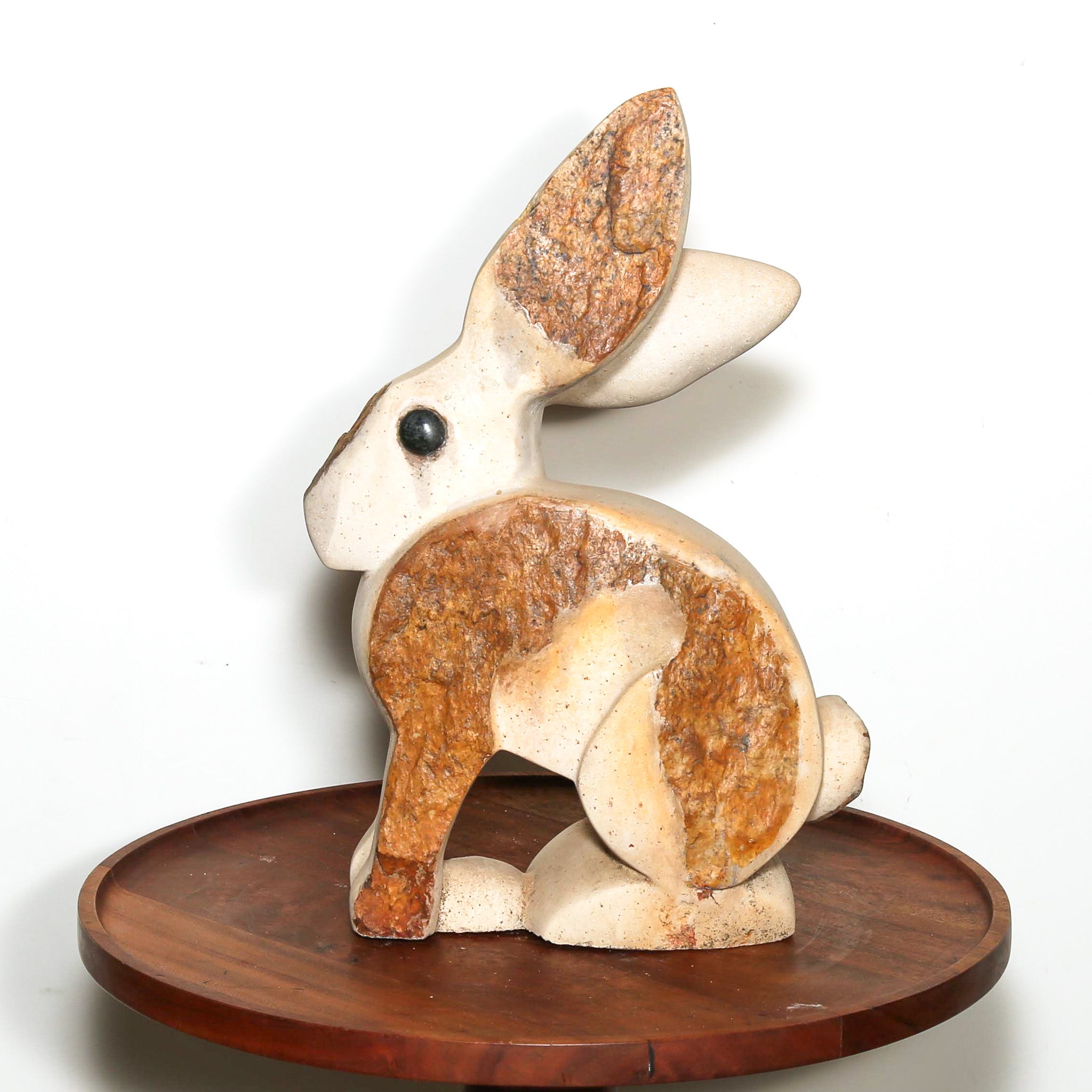 stone carving of a rabbit