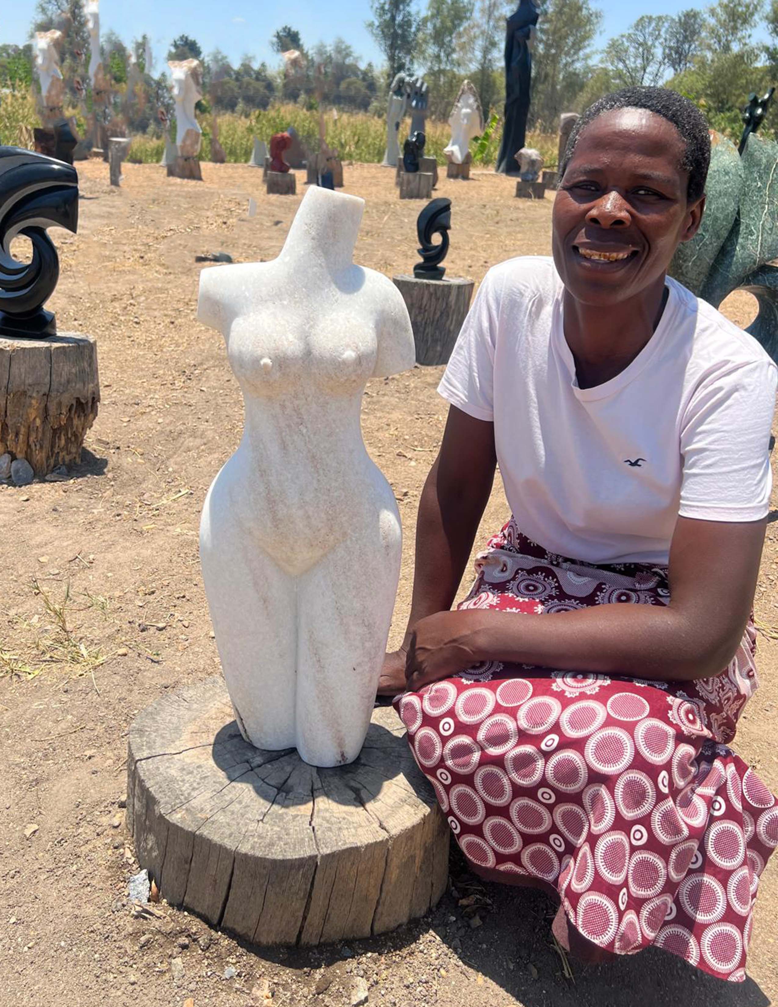 female African artist in Zimbabwe