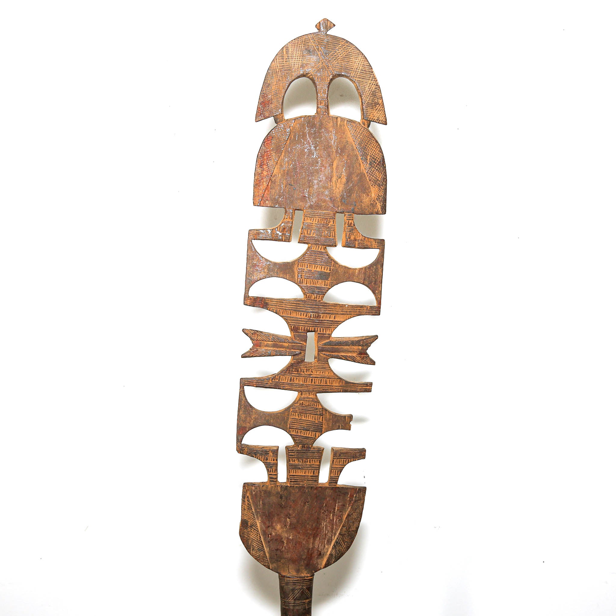 Authentic Tuareg wooden tent post from Mali used inside a traditional nomadic tent