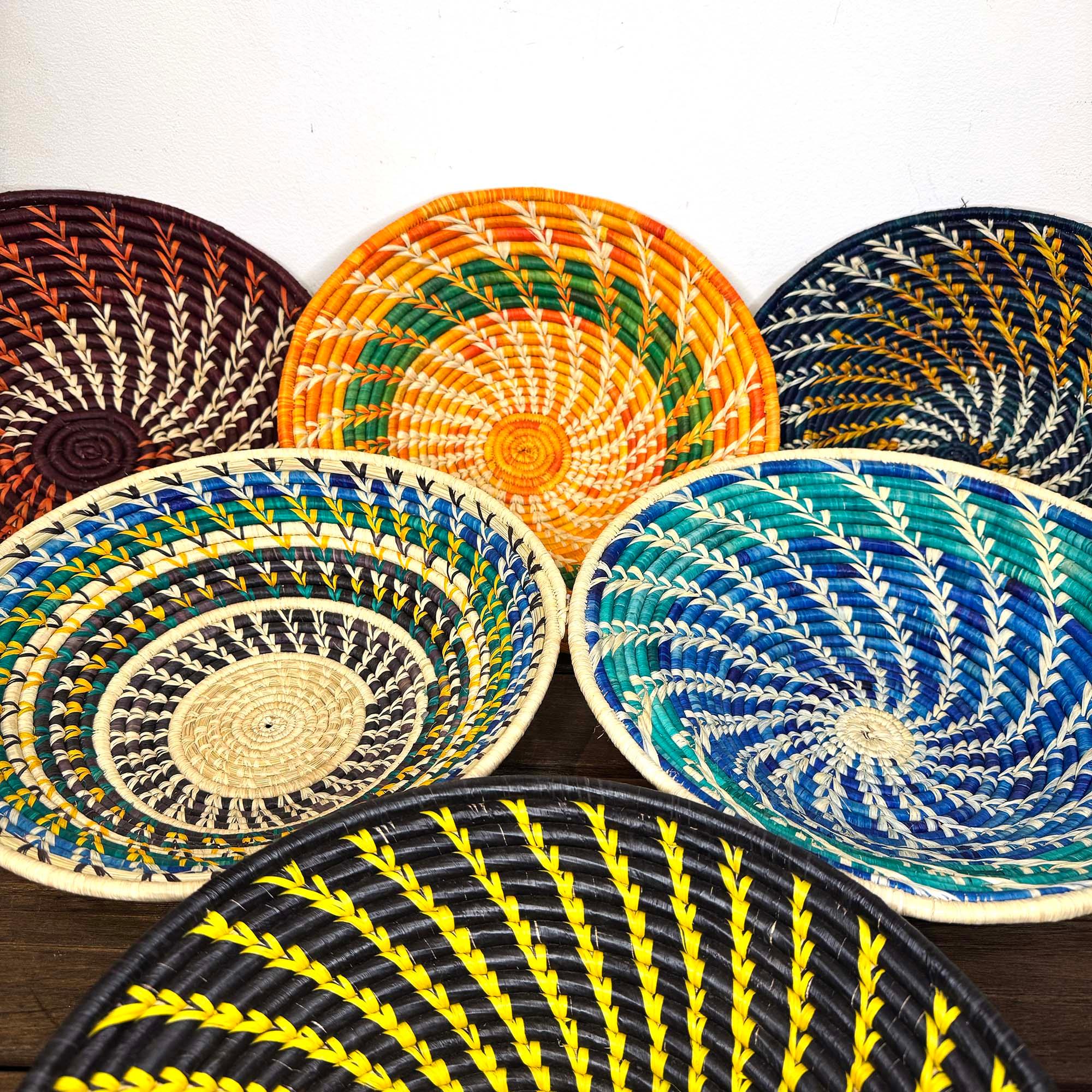 Colorful Woven Baskets from Uganda as a as home decor ideas