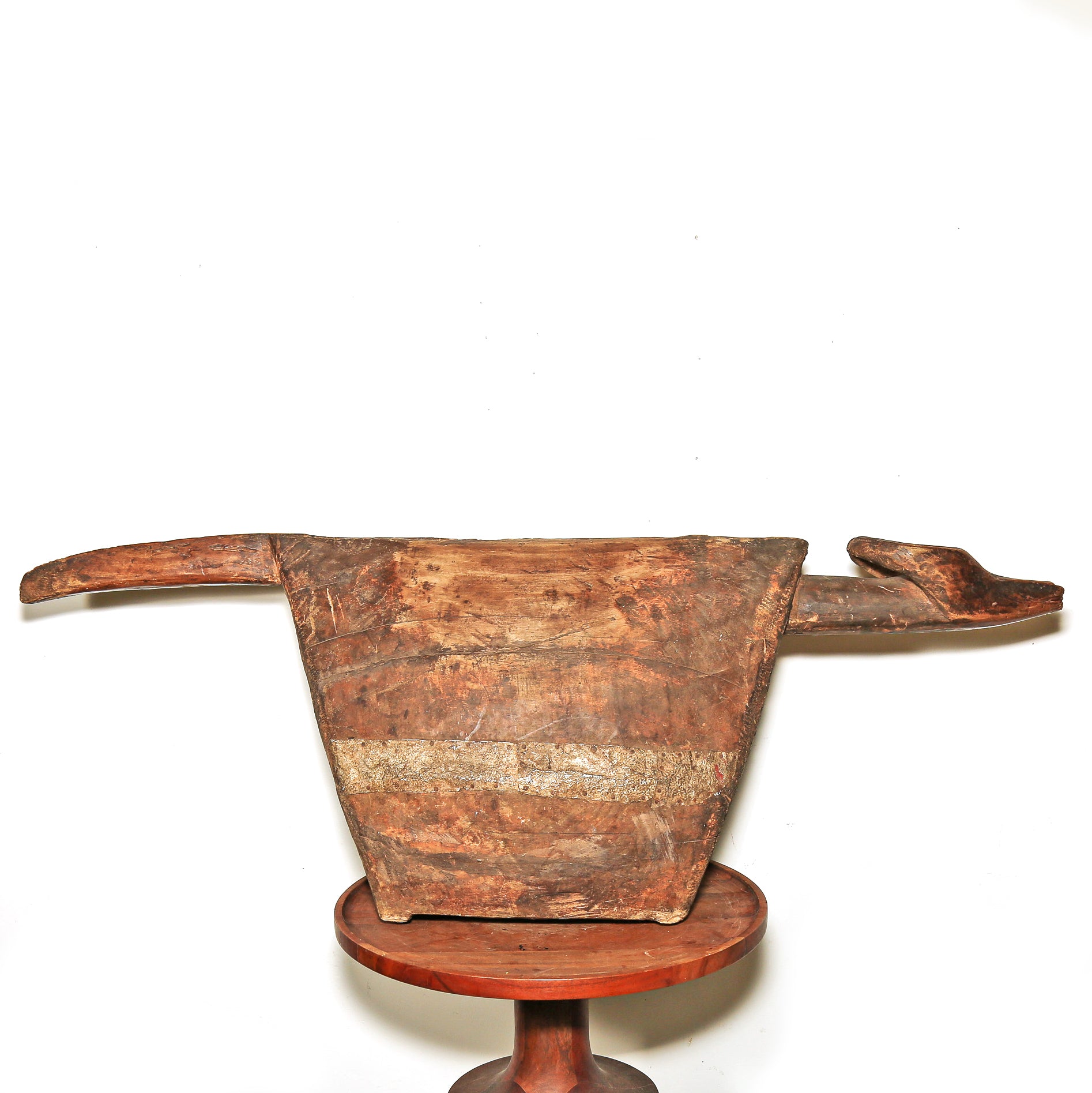 Central African slit drum featuring an elongated antelope body