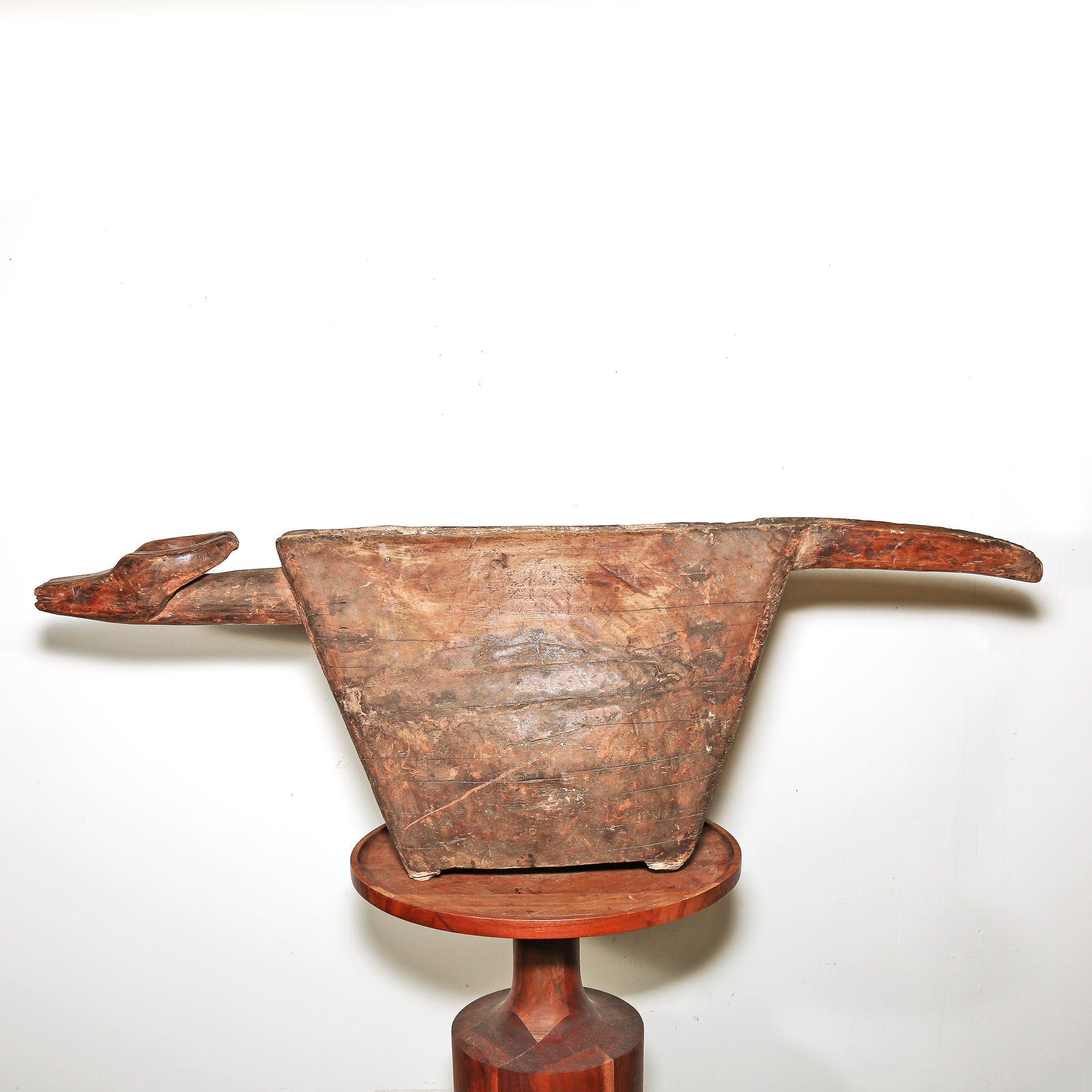 Sculptural wooden antelope drum from the Central African Republic
