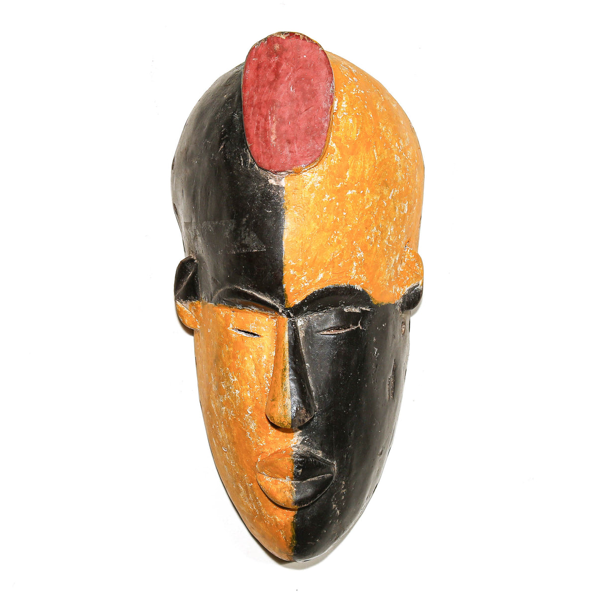 Nigerian Igbo face mask with carved wood construction, strong proportions, and collectible African tribal art character