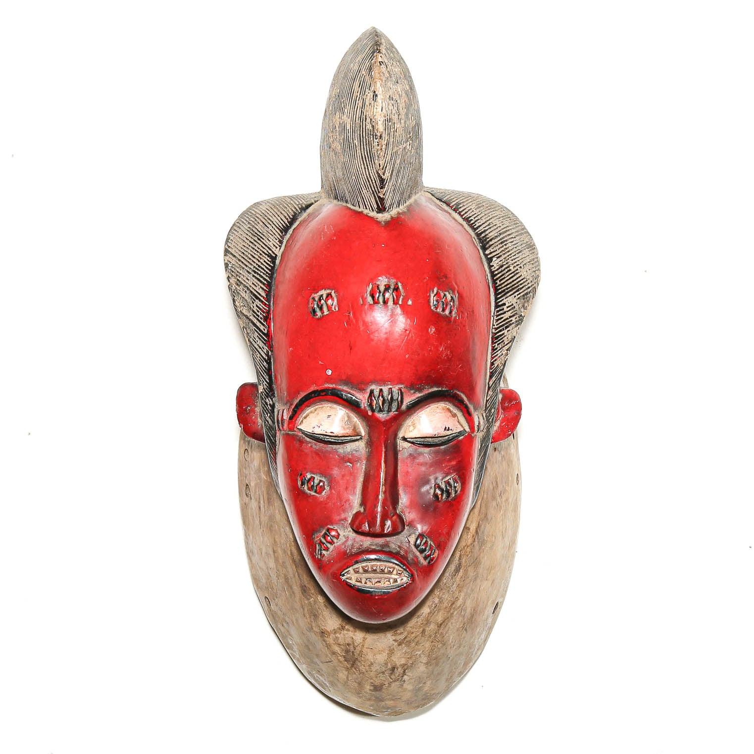 Red Baule mask from Ivory Coast