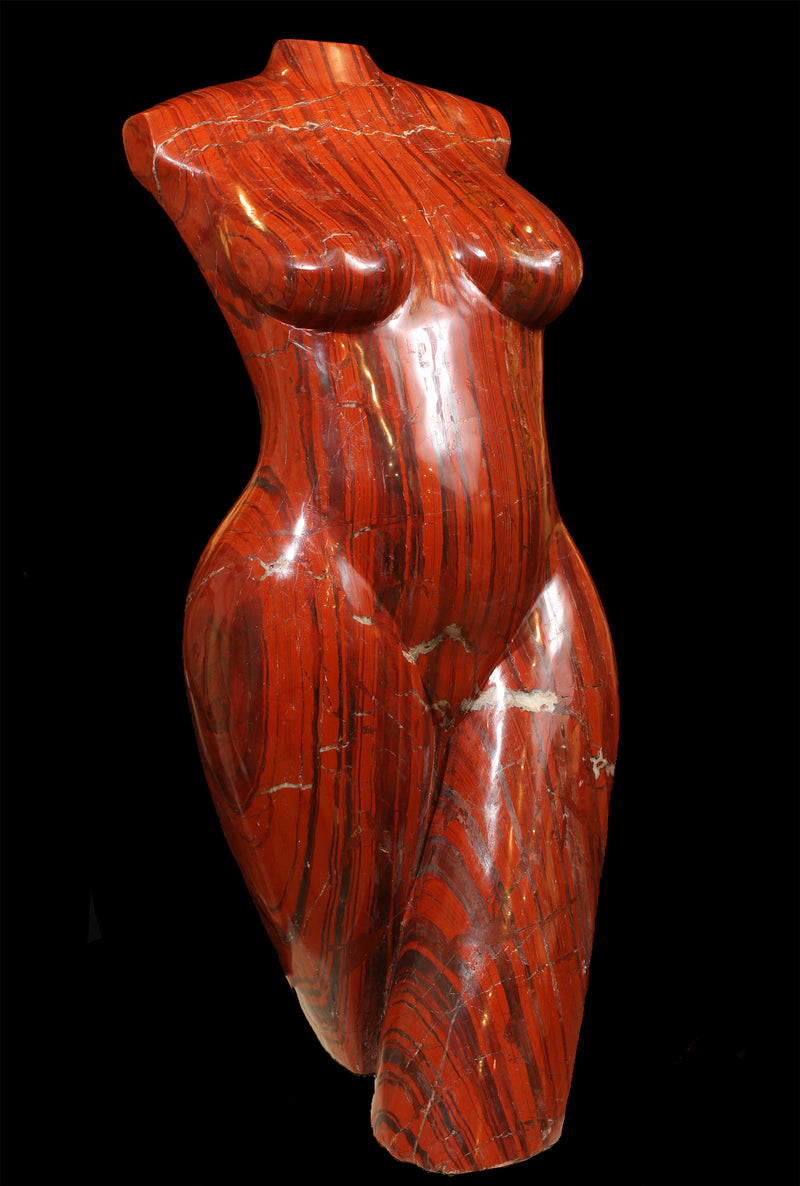 Red Jasper Torso Sculpture