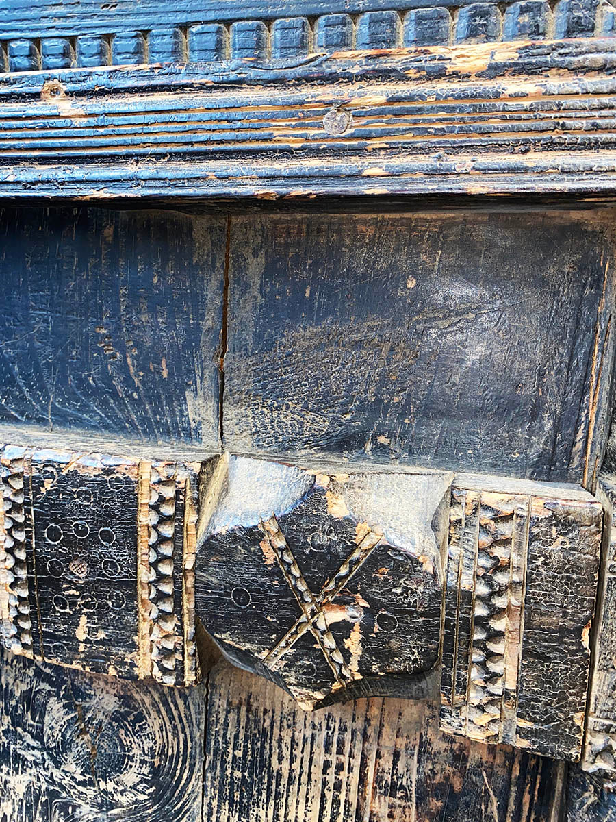 Door detailAuthentic vintage Moroccan door. Berber Mountains Morocco. Traditional real  door used in Morocco. 