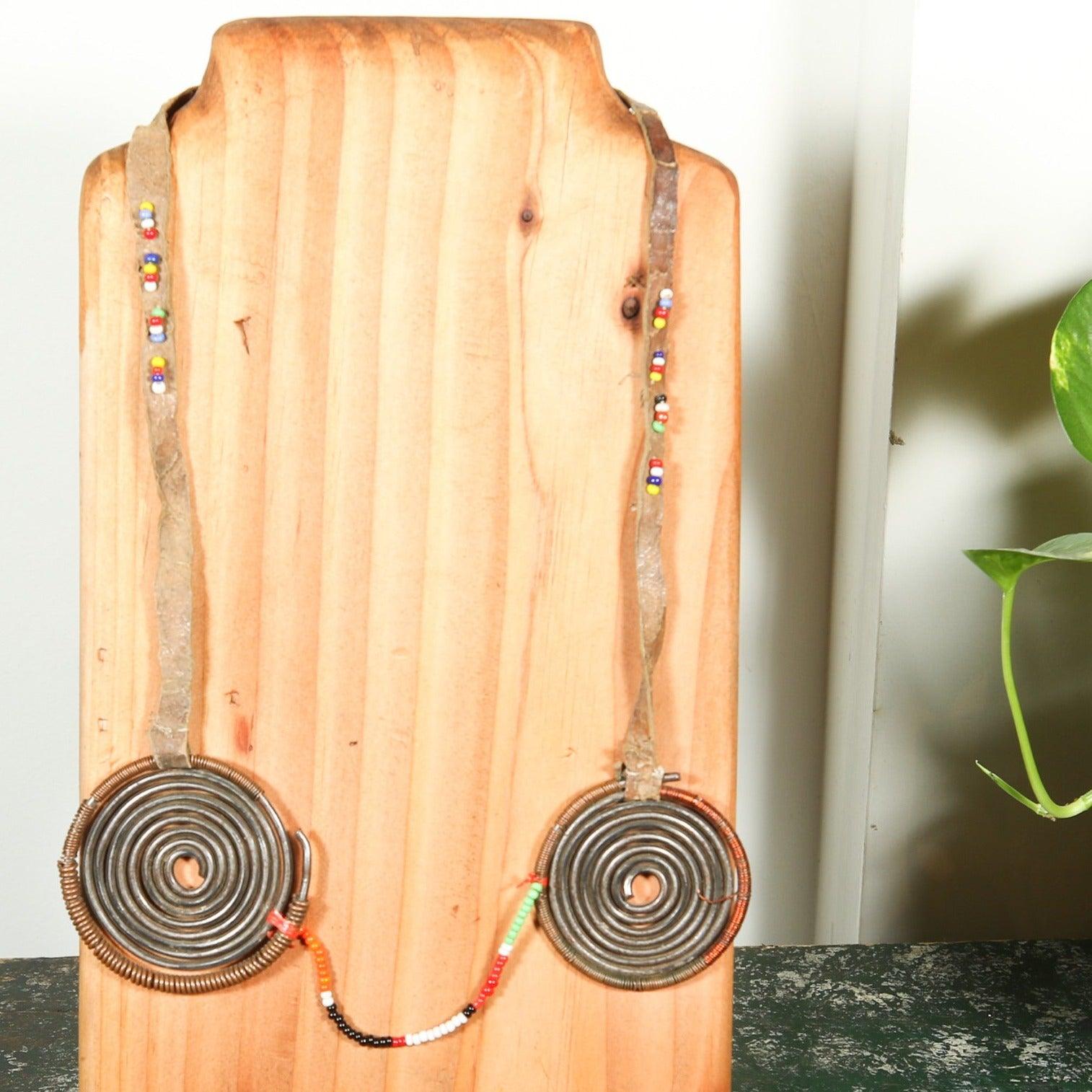 Antique Maasai Necklace  on a closeup