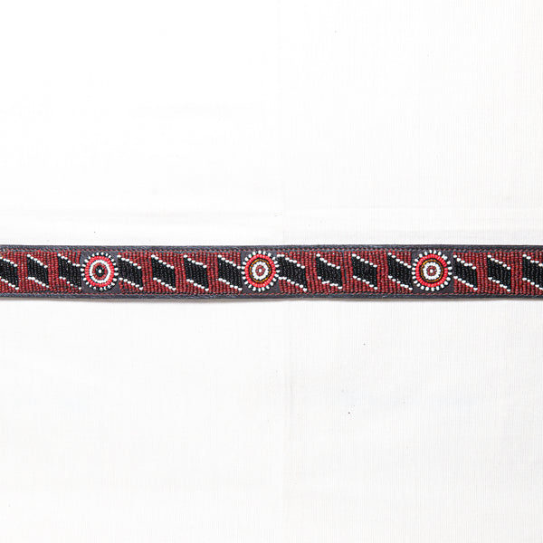 Leather belt from Africa with beads