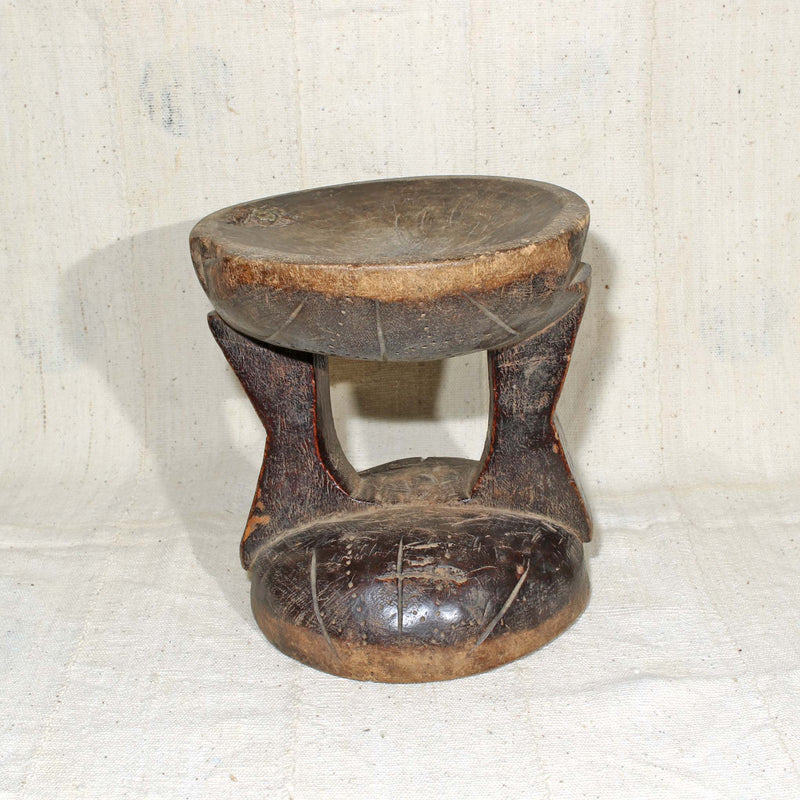 African Stool with high black patina