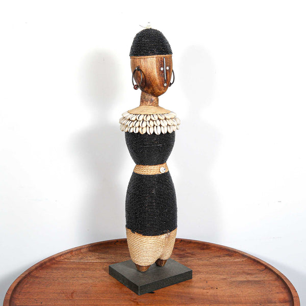 Doll with black beads for sale from Africa