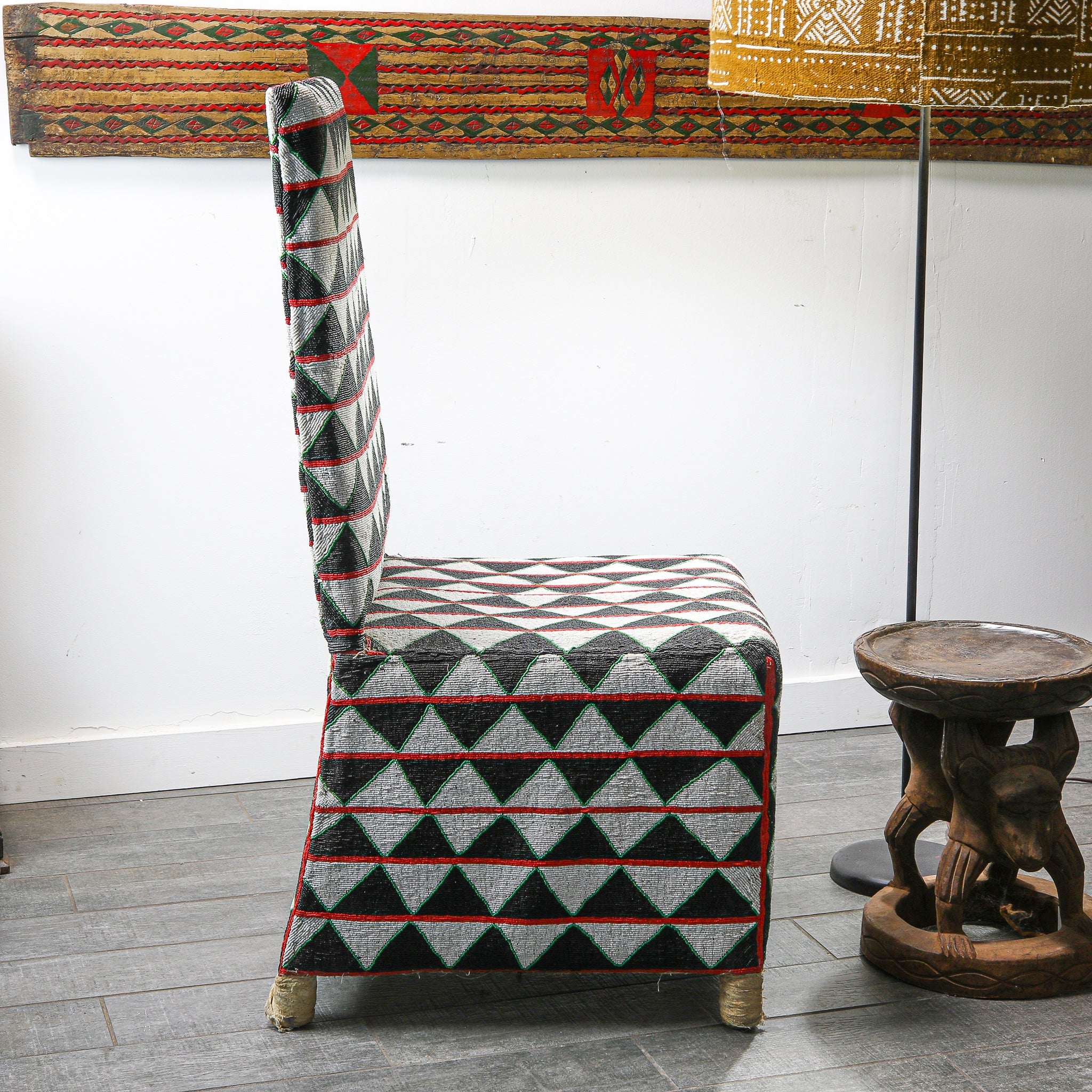 African beaded chair for sale