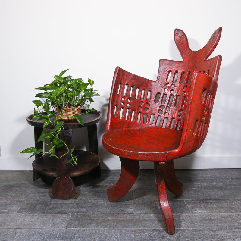 Red African chair