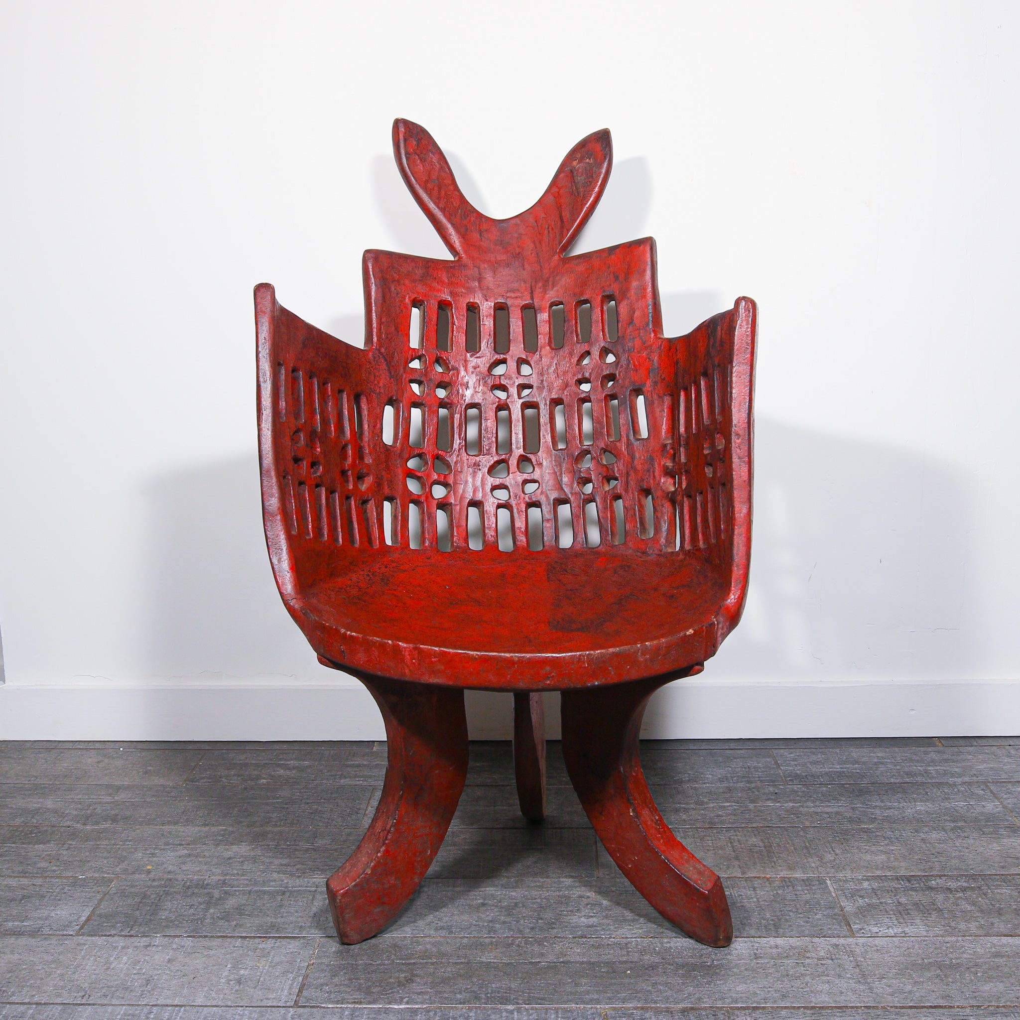 Red African chair