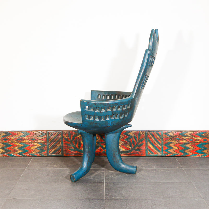 Blue African chair