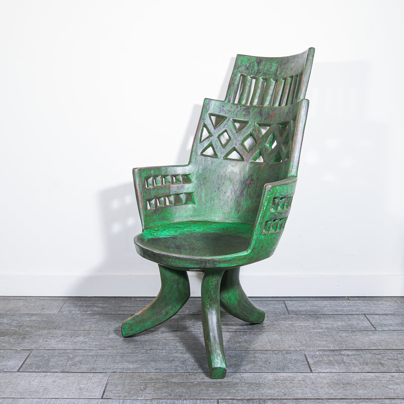 Green African throne