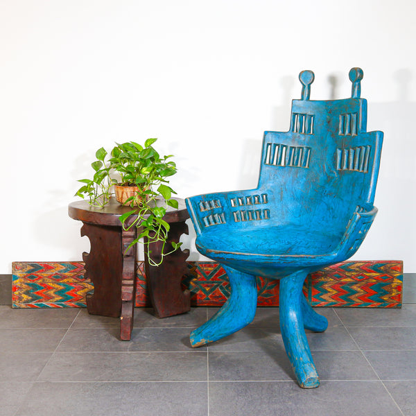 Blue Decorative side chair