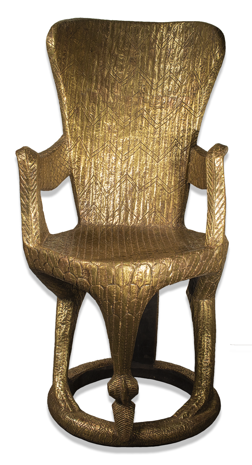 Gold throne front view