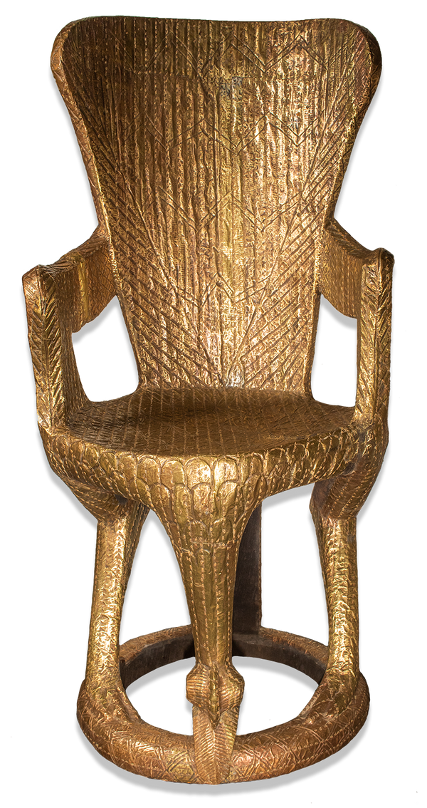 Gold throne front view