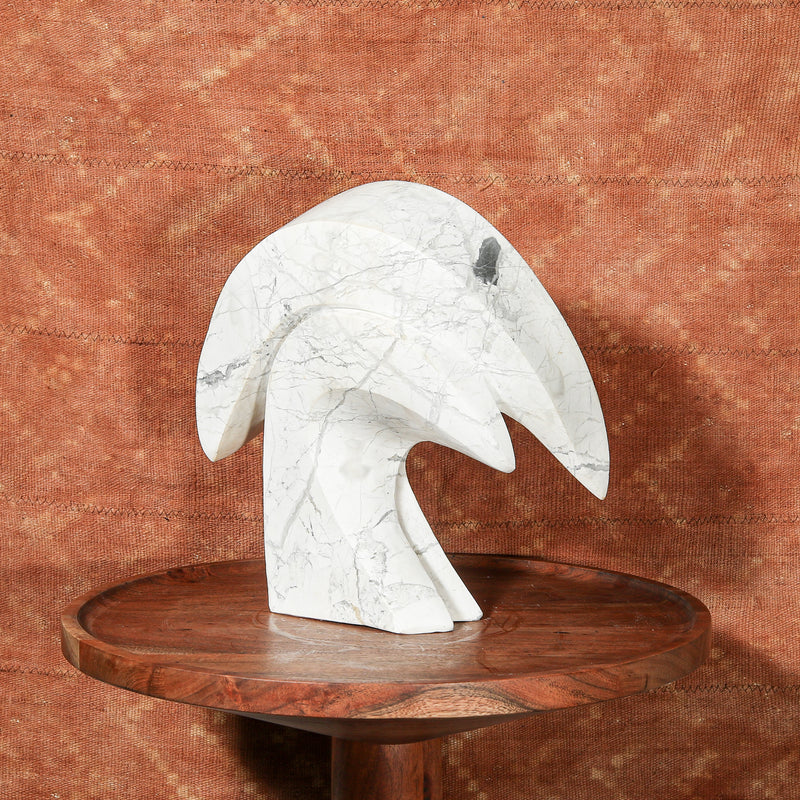 Abstract African Sculpture in Marble